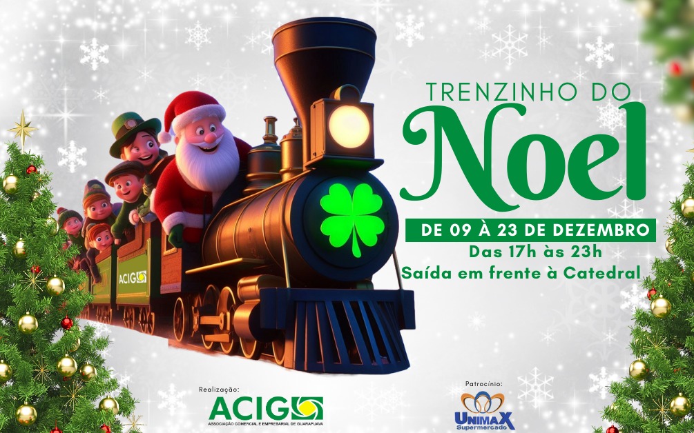 Trenzinho do Noel e Carreta da Alegria iniciam passeios em Guarapuava